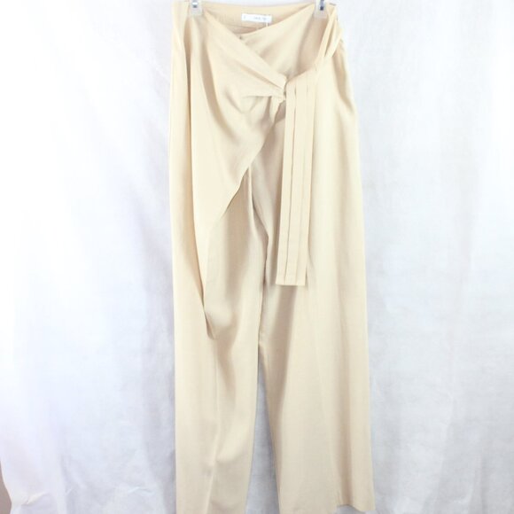 MNG by Mango NWT Linen Blend Tie Front Wide Leg Pants/Trouser - Picture 3 of 12